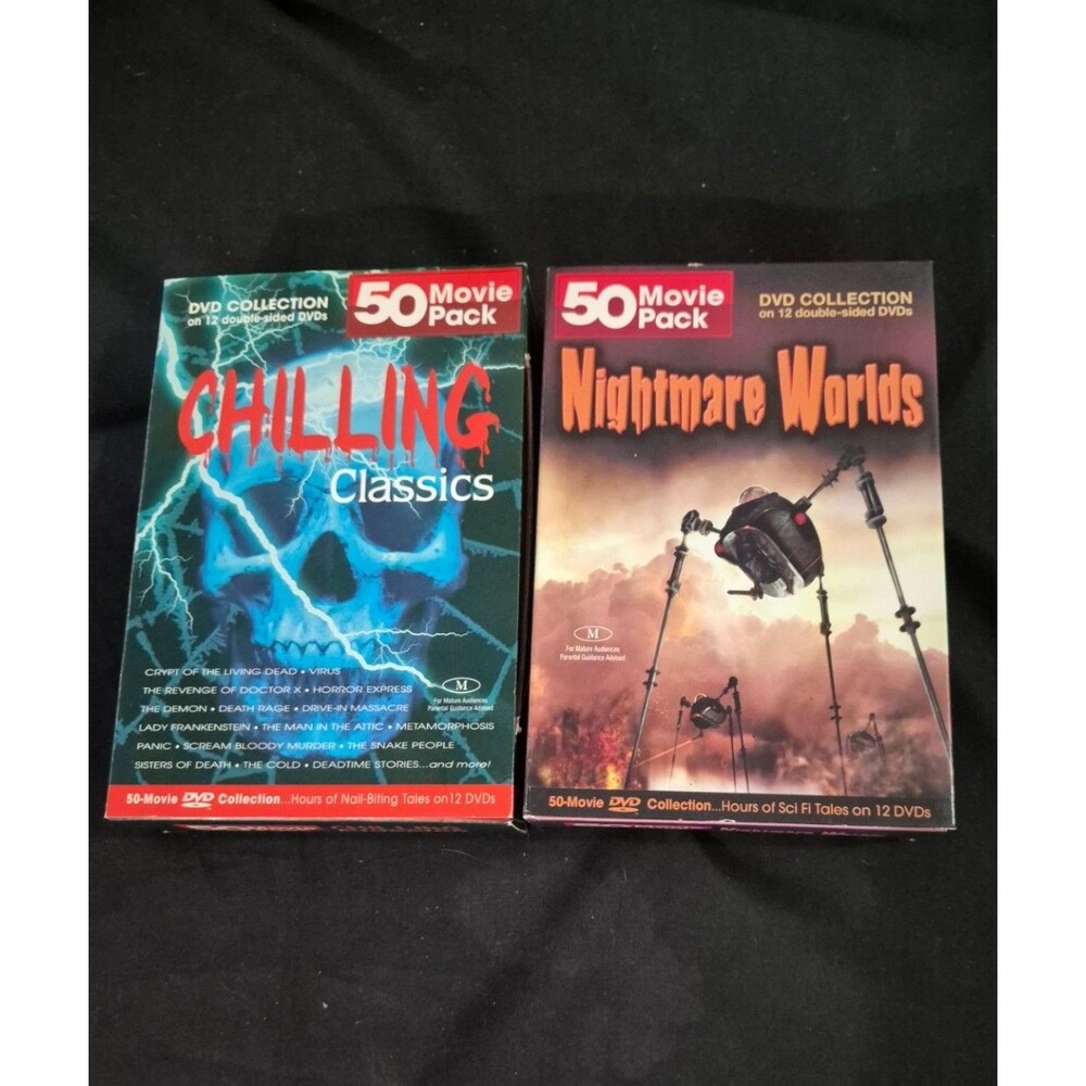 Nightmare Worlds & Chilling Classics 100 Movies DVD Collection